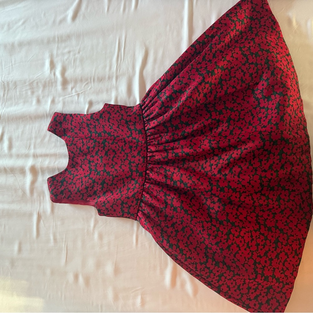 Lulu's Red and Black Patterned Christmas Dress
